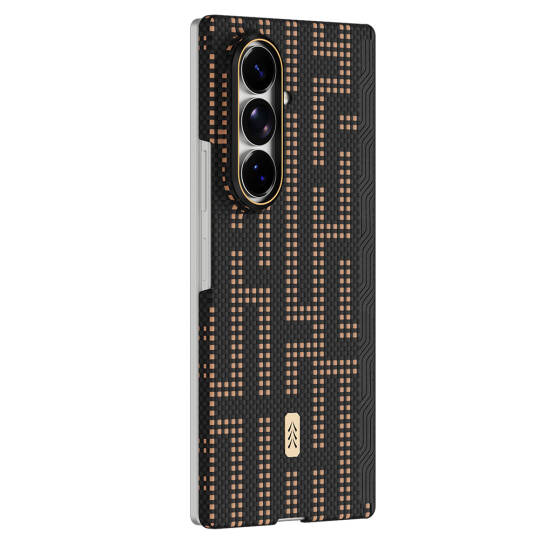 Galaxy Z Fold 8 Ultra Kılıf M-safe Şarj Özellikli Raptic Aramid SkinPro Serisi Karbon Kapak - 8