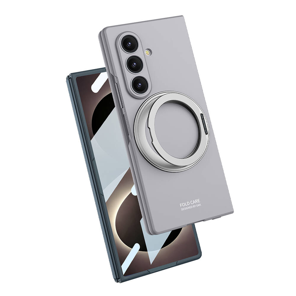 Galaxy Z Fold 8 Ultra Kılıf M-safe Şarj Özellikli Zore Kıpta Yüzüklü Kamera Korumalı Kapak - 8