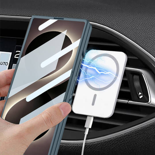 Galaxy Z Fold 8 Ultra Kılıf M-safe Şarj Özellikli Zore Kıpta Yüzüklü Kamera Korumalı Kapak - 11