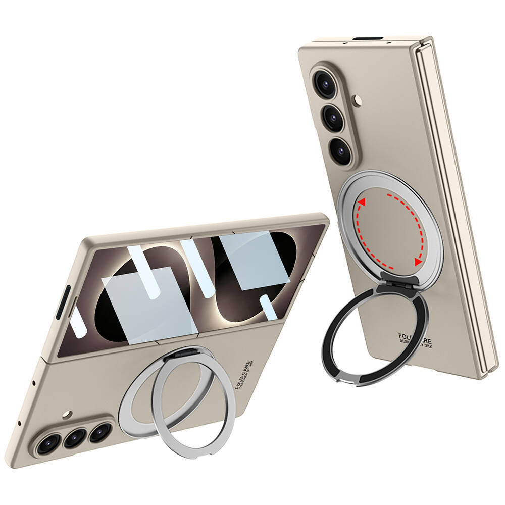 Galaxy Z Fold 8 Ultra Kılıf M-safe Şarj Özellikli Zore Kıpta Yüzüklü Kamera Korumalı Kapak - 4