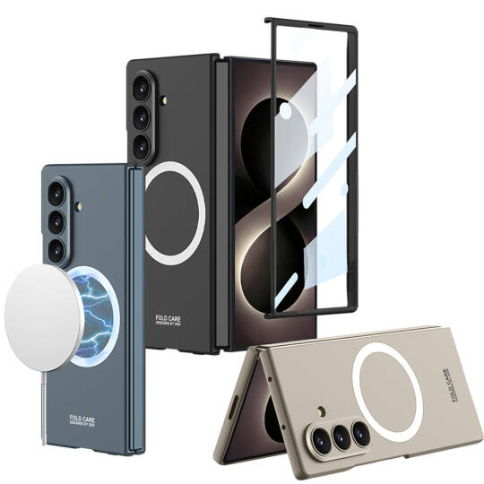 Galaxy Z Fold 8 Ultra Kılıf Wireless Şarj Özellikli Zore Kıpta M-safe Kapak - 7