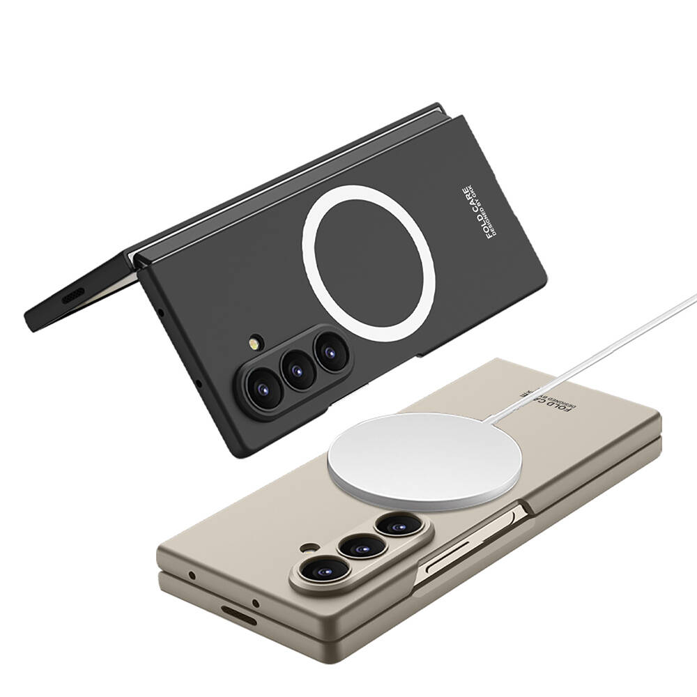 Galaxy Z Fold 8 Ultra Kılıf Wireless Şarj Özellikli Zore Kıpta M-safe Kapak - 9