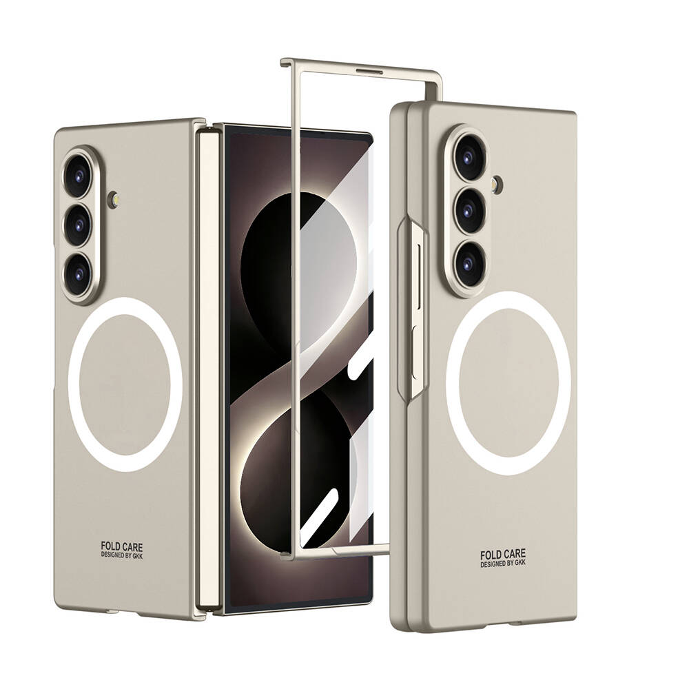 Galaxy Z Fold 8 Ultra Kılıf Wireless Şarj Özellikli Zore Kıpta M-safe Kapak - 3