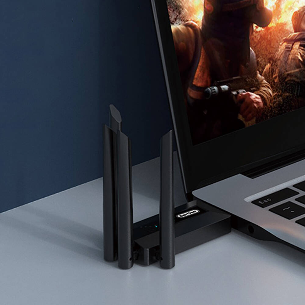 Go Des GD-BT318 Çift Bantlı 1200m 300Mbps 4 Antenli Kablosuz İnternet Sağlayıcı USB WiFi Adaptör - 3