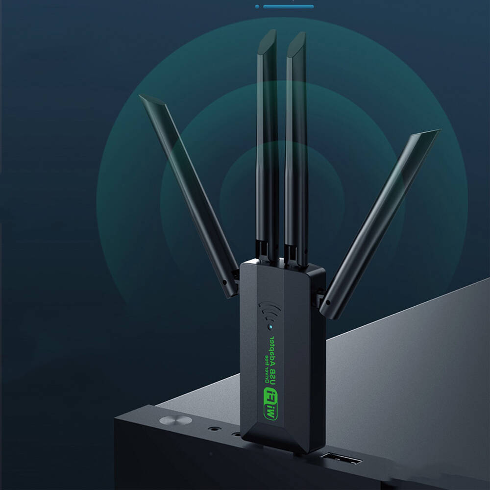 Go Des GD-BT318 Çift Bantlı 1200m 300Mbps 4 Antenli Kablosuz İnternet Sağlayıcı USB WiFi Adaptör - 4