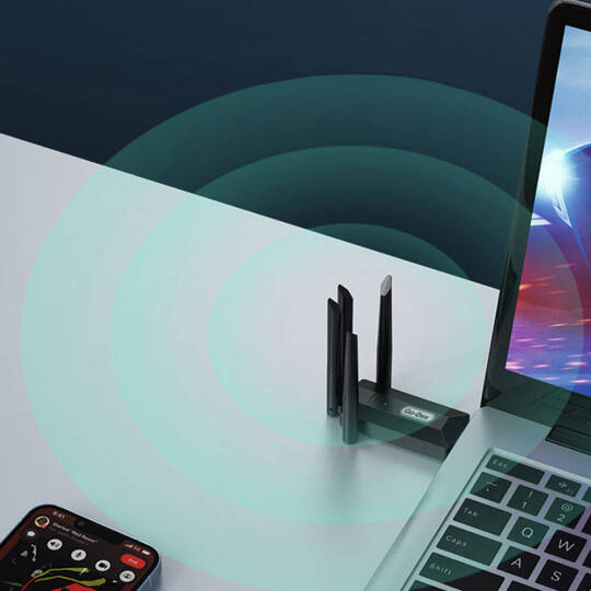Go Des GD-BT318 Çift Bantlı 1200m 300Mbps 4 Antenli Kablosuz İnternet Sağlayıcı USB WiFi Adaptör - 7