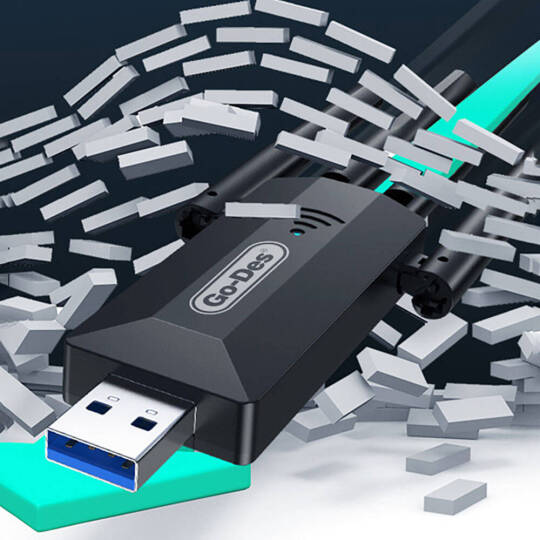 Go Des GD-BT318 Çift Bantlı 1200m 300Mbps 4 Antenli Kablosuz İnternet Sağlayıcı USB WiFi Adaptör - 10
