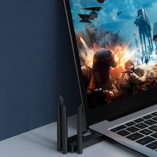Go Des GD-BT318 Çift Bantlı 1200m 300Mbps 4 Antenli Kablosuz İnternet Sağlayıcı USB WiFi Adaptör - 12