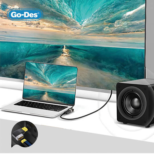 Go Des GD-CT081 HDTV HDMI Adaptör 8K HD 2.1 Versiyon Görüntü Aktarım Cihazı - 4