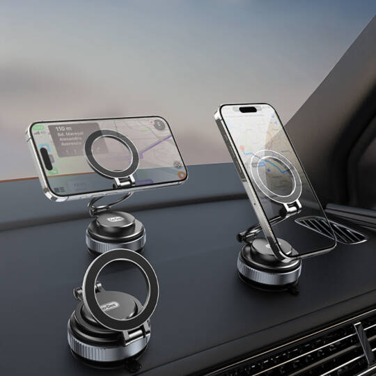 Go Des GD-HD238 360 Derece Dönebilen Vakum Özellikli Magnetik Telefon Tutucu - 4