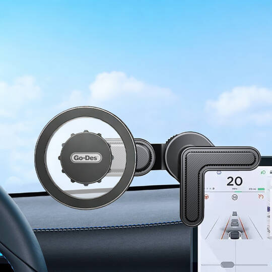 Go Des GD-HD341 V Köşeli Ayarlanabilir Magnetik Araç İçi Telefon Tutucu - 2