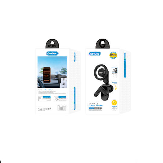 Go Des GD-HD341 V Köşeli Ayarlanabilir Magnetik Araç İçi Telefon Tutucu - 6