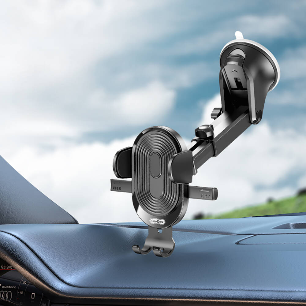 Go Des GD-HD353 360 Derece Dönebilen Vakumlu Tasarım Araç İçi Telefon Tutucu - 2
