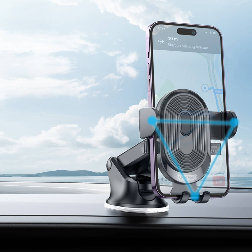Go Des GD-HD353 360 Derece Dönebilen Vakumlu Tasarım Araç İçi Telefon Tutucu - 4