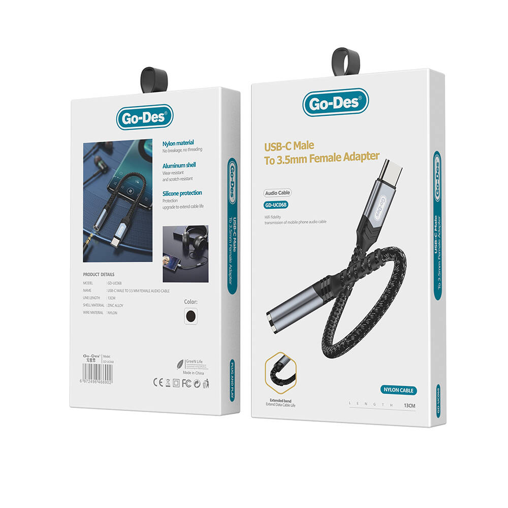 Go Des GD-UC068 Type-C to 3.5mm Aux Çevirici Ses Adaptörü - 2