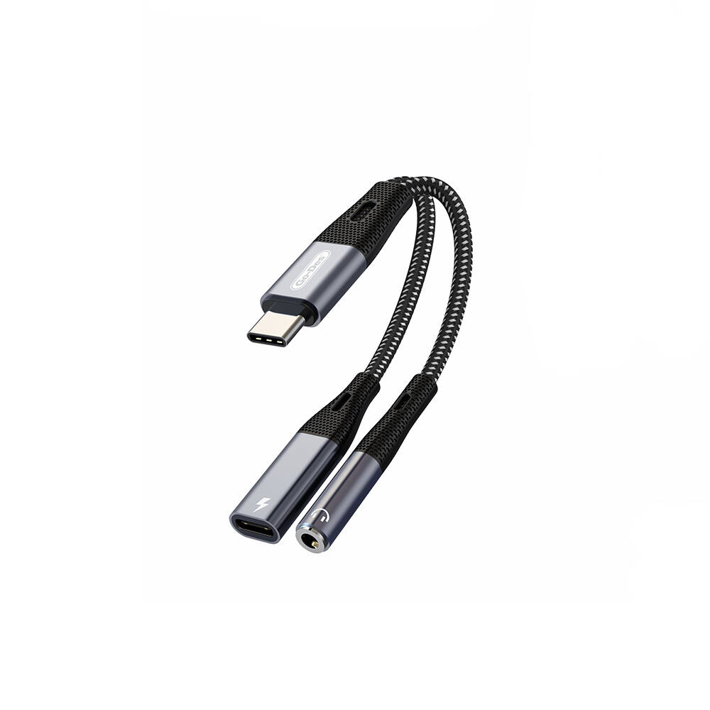 Go Des GD-UC162 3.5mm Jack Girişli Type-C 2in1 Şarj ve Ses Kablosu - 1
