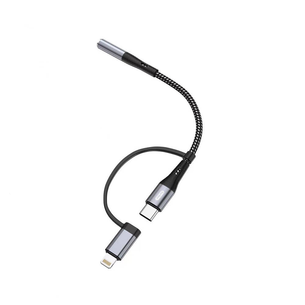 Go-Des GD-UC173 3.5mm Jack Girişli Type-C ve Lightning 2in1 Ses Kablosu - 1