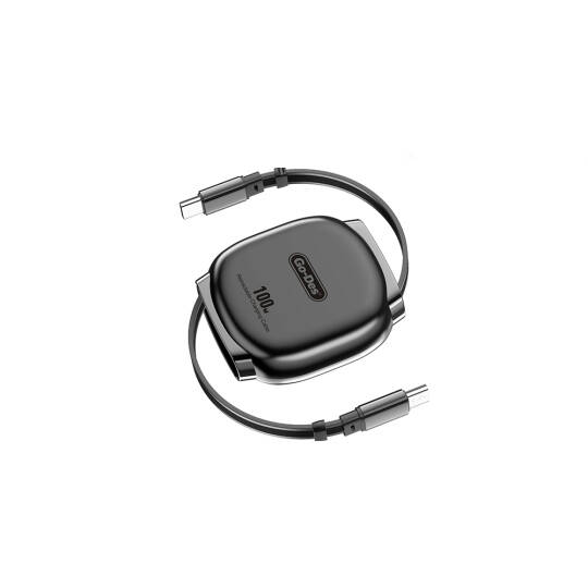Go-Des GD-UC682 Type-C to Type-C Makaralı Data ve Şarj Kablosu 100W
