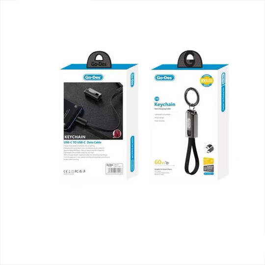 Go-Des GD-UC683 Type-C to Type-C Hızlı Şarj Özellikli Anahtarlık Data ve Şarj Kablosu 60W - 3