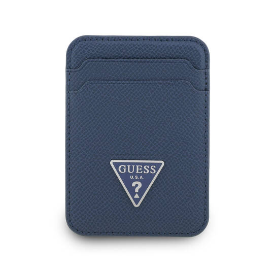 Guess Orjinal Lisanslı 2 Hazneli Üçgen Logolu Deri Magnetik Kartlık - 2