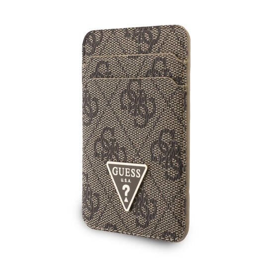 Guess Orjinal Lisanslı 2in1 Bilek Askı İpli 4G Desenli Metal Üçgen Logolu Magnetik Kartlık - 15