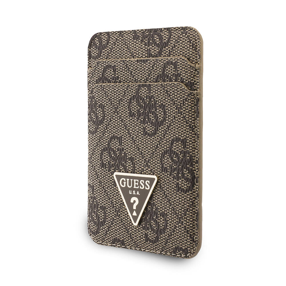 Guess Orjinal Lisanslı 2in1 Bilek Askı İpli 4G Desenli Metal Üçgen Logolu Magnetik Kartlık - 15