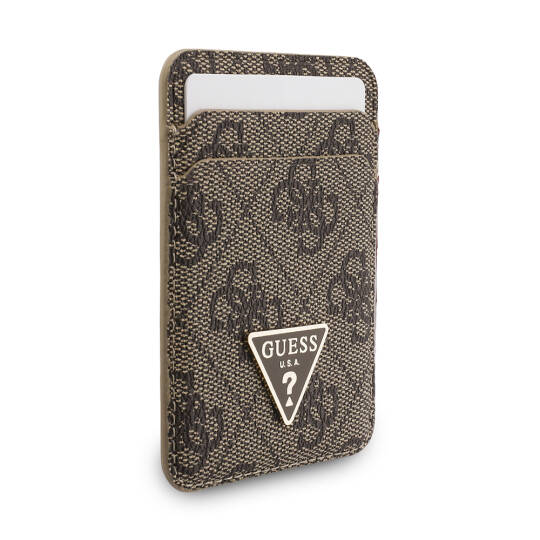 Guess Orjinal Lisanslı 2in1 Bilek Askı İpli 4G Desenli Metal Üçgen Logolu Magnetik Kartlık - 16