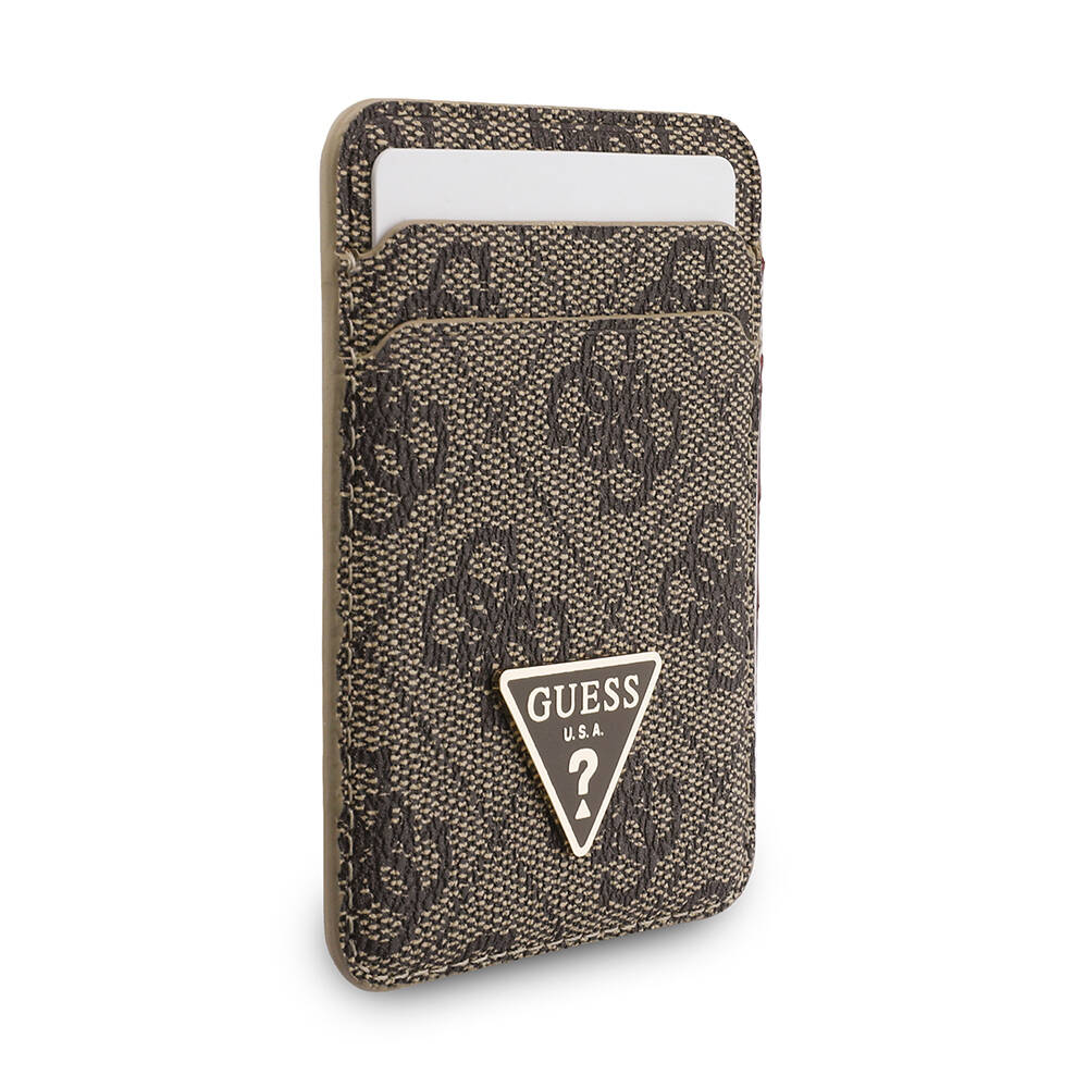 Guess Orjinal Lisanslı 2in1 Bilek Askı İpli 4G Desenli Metal Üçgen Logolu Magnetik Kartlık - 16