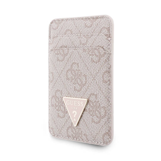 Guess Orjinal Lisanslı 2in1 Bilek Askı İpli 4G Desenli Metal Üçgen Logolu Magnetik Kartlık - 9