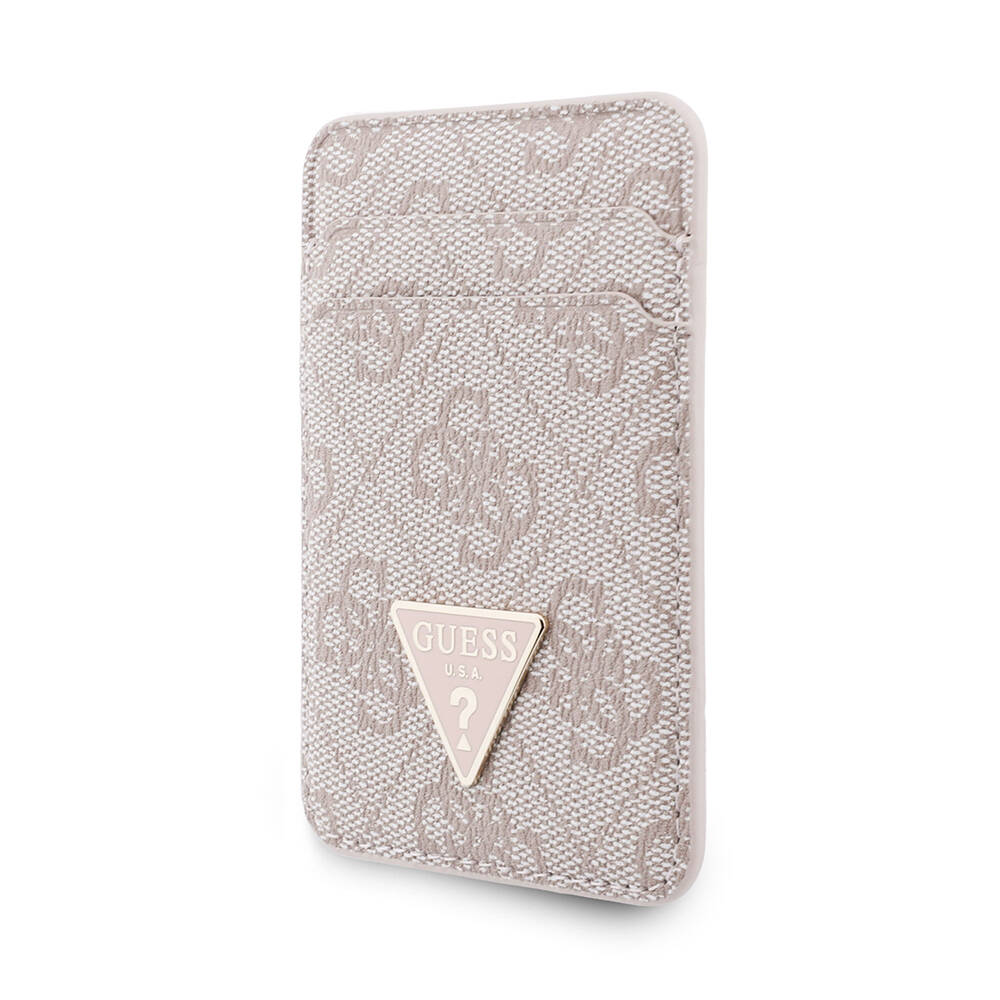 Guess Orjinal Lisanslı 2in1 Bilek Askı İpli 4G Desenli Metal Üçgen Logolu Magnetik Kartlık - 9