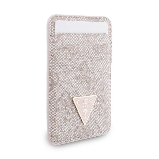 Guess Orjinal Lisanslı 2in1 Bilek Askı İpli 4G Desenli Metal Üçgen Logolu Magnetik Kartlık - 10