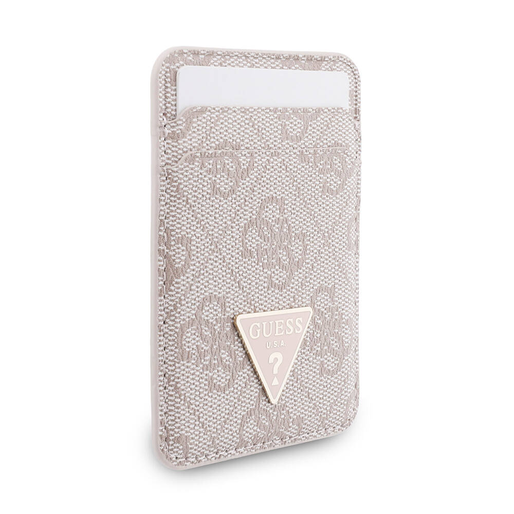 Guess Orjinal Lisanslı 2in1 Bilek Askı İpli 4G Desenli Metal Üçgen Logolu Magnetik Kartlık - 10