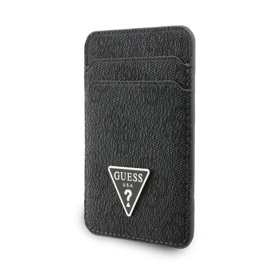 Guess Orjinal Lisanslı 2in1 Bilek Askı İpli 4G Desenli Metal Üçgen Logolu Magnetik Kartlık - 3