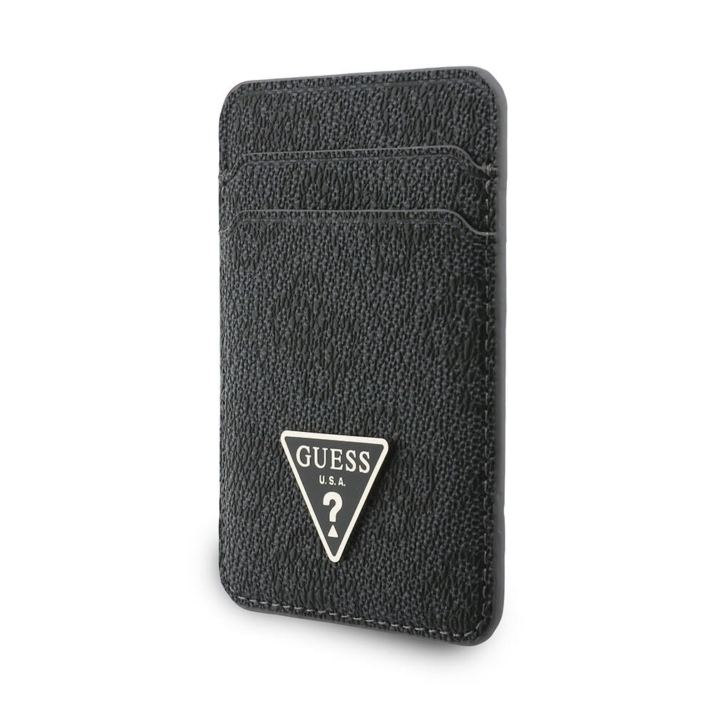 Guess Orjinal Lisanslı 2in1 Bilek Askı İpli 4G Desenli Metal Üçgen Logolu Magnetik Kartlık - 3