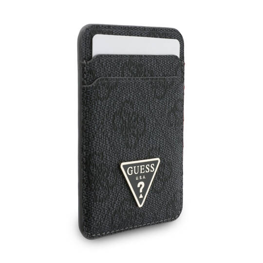 Guess Orjinal Lisanslı 2in1 Bilek Askı İpli 4G Desenli Metal Üçgen Logolu Magnetik Kartlık - 4