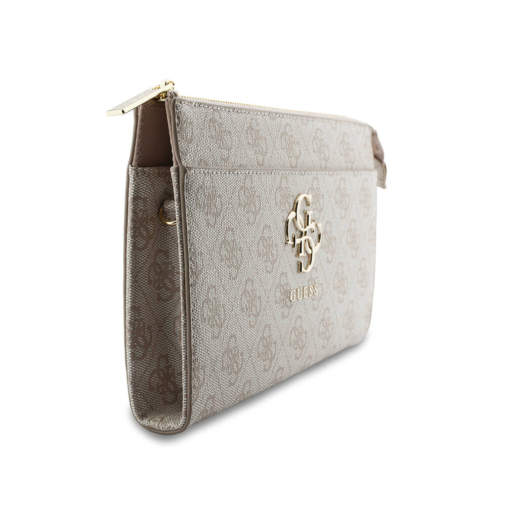 Guess Orjinal Lisanslı 4G Desenli Büyük Metal Logolu Omuz Askılı El Çantası - 10