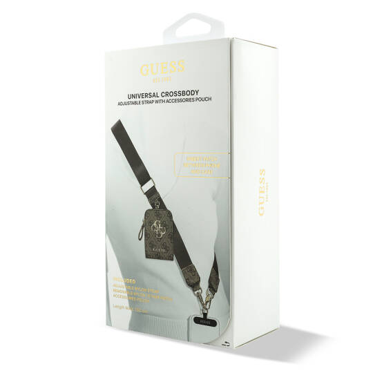 Guess Orjinal Lisanslı 4G Desenli Büyük Metal Logolu Omuz Askılı Purse El Çantası - 5