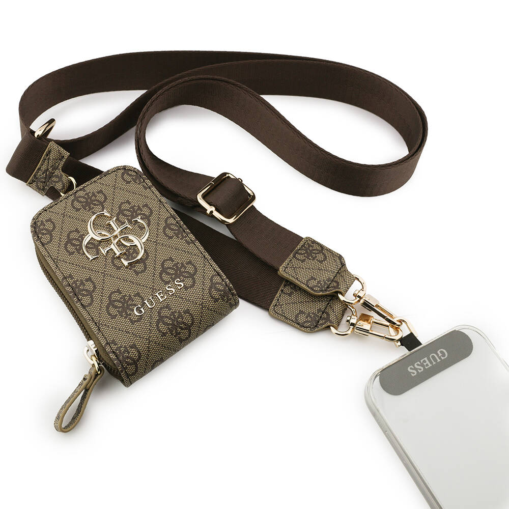 Guess Orjinal Lisanslı 4G Desenli Büyük Metal Logolu Omuz Askılı Purse El Çantası - 6