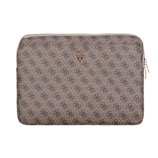 Guess Orjinal Lisanslı 4G Desenli Üçgen Logolu 14 inç Laptop Çantası