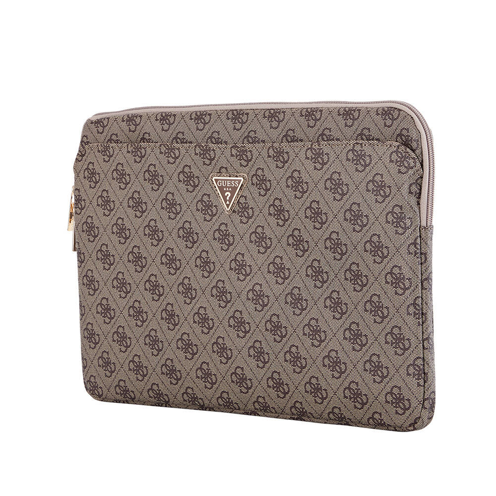 Guess Orjinal Lisanslı 4G Desenli Üçgen Logolu 14 inç Laptop Çantası - 3