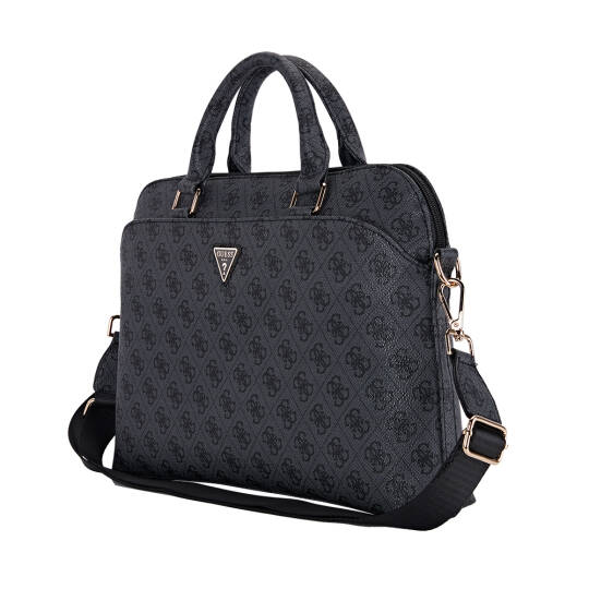Guess Orjinal Lisanslı 4G Desenli Üçgen Logolu Omuz Askılı 15 inç Laptop Çantası - 9