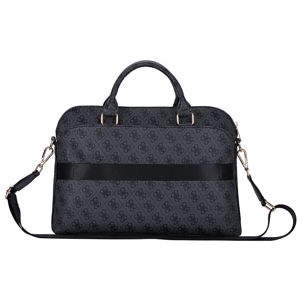 Guess Orjinal Lisanslı 4G Desenli Üçgen Logolu Omuz Askılı 15 inç Laptop Çantası - 10