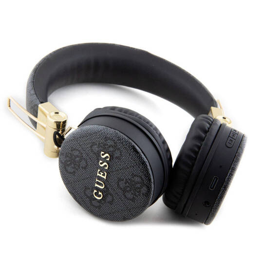 Guess Orjinal Lisanslı 4G Metal Logo PU Deri Ayarlanabilir Kulak Üstü Bluetooth Kulaklık - 6