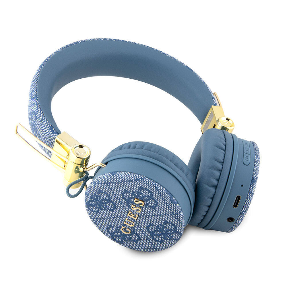 Guess Orjinal Lisanslı 4G Metal Logo PU Deri Ayarlanabilir Kulak Üstü Bluetooth Kulaklık - 9