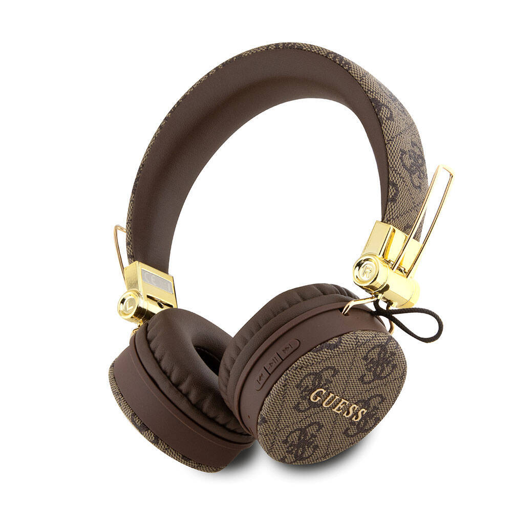 Guess Orjinal Lisanslı 4G Metal Logo PU Deri Ayarlanabilir Kulak Üstü Bluetooth Kulaklık - 2