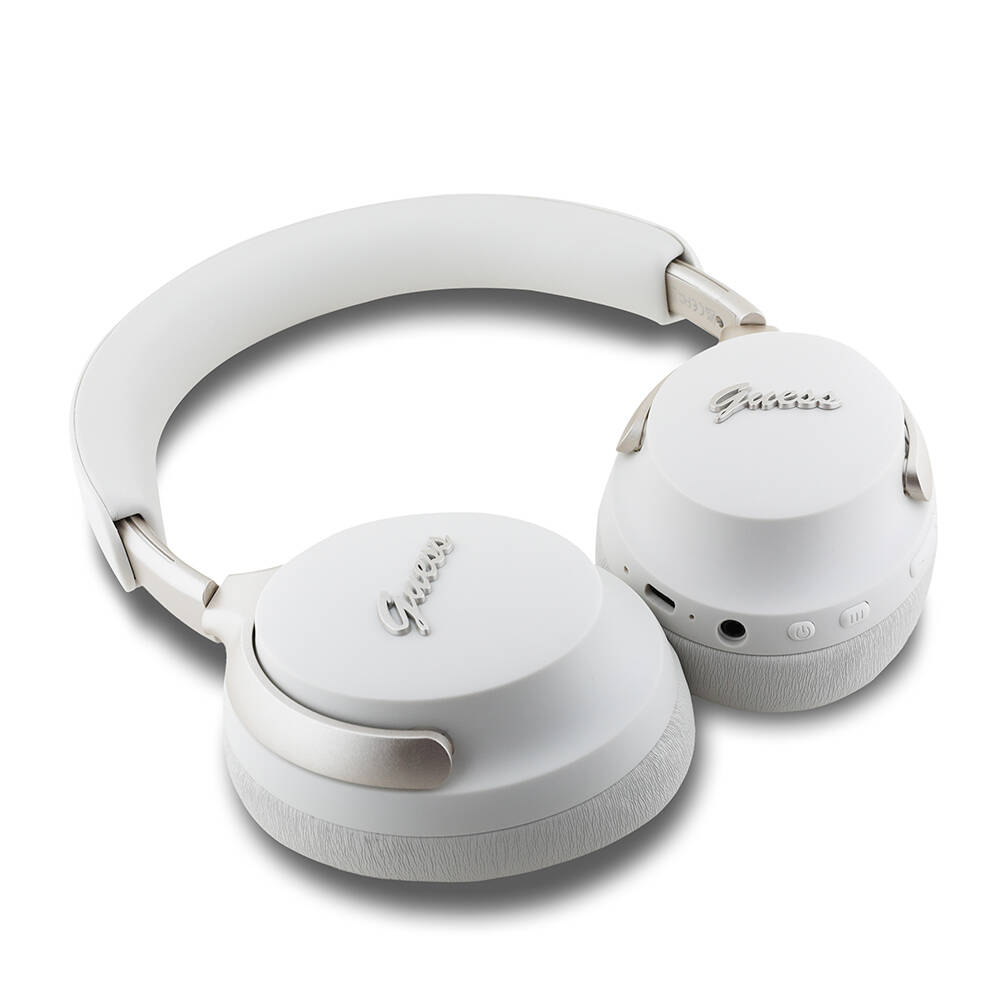 Guess Orjinal Lisanslı ANCENC Özellikli Metal Yazı Logolu Script Serisi Kulak Üstü Bluetooth Kulaklık v5.4 - 5