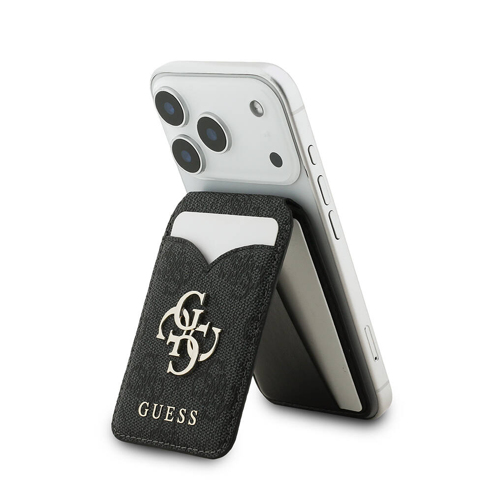Guess Orjinal Lisanslı Aynalı Metal Büyük 4G Logolu Standlı Magnetik Kartlık - 8