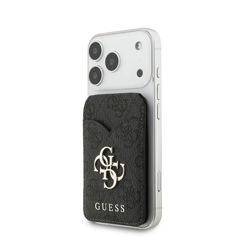 Guess Orjinal Lisanslı Aynalı Metal Büyük 4G Logolu Standlı Magnetik Kartlık - 10