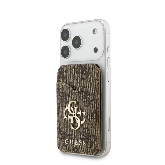 Guess Orjinal Lisanslı Aynalı Metal Büyük 4G Logolu Standlı Magnetik Kartlık - 3
