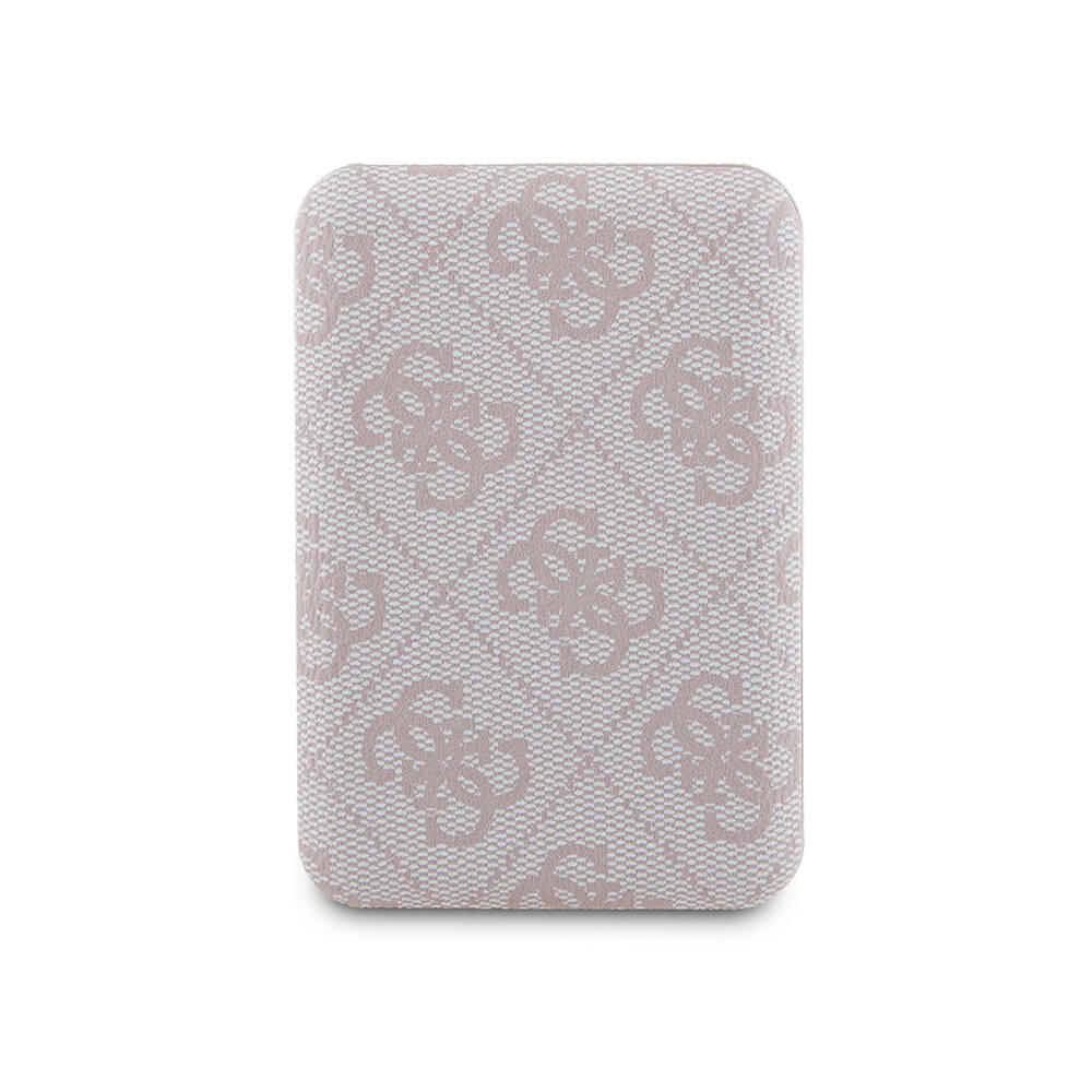 Guess Orjinal Lisanslı Dijital Led Göstergeli PU Deri 4G Desenli Metal Yazı Logolu Powerbank 5000mAh 15W - 14